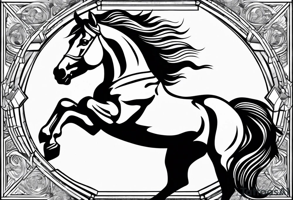 Cavalo correndo tattoo idea