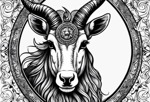 capricorn with sunglasses tattoo idea