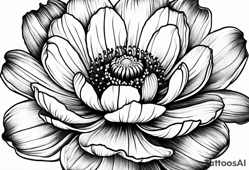 Cosmos flower tattoo idea