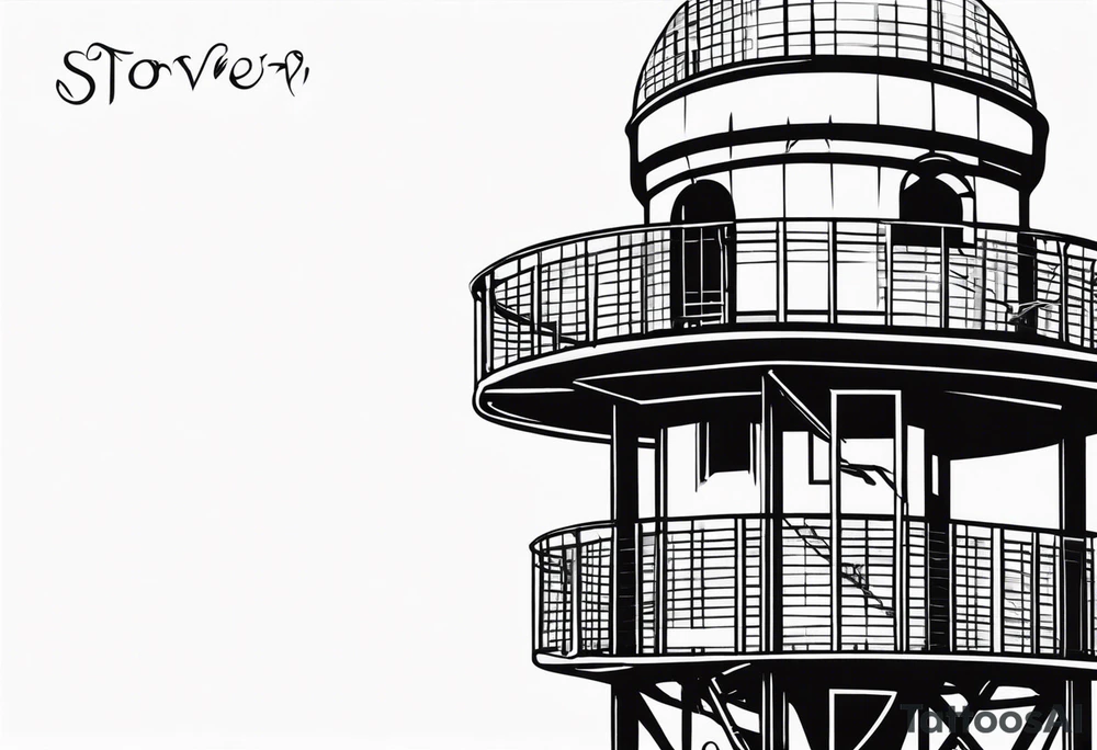 Prison observation tower tattoo idea