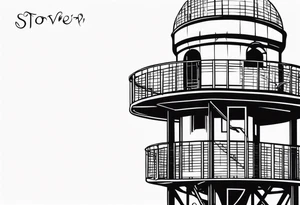 Prison observation tower tattoo idea