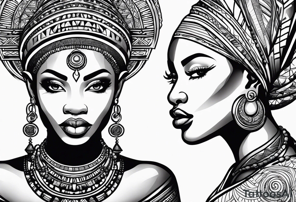 African deities tattoo idea
