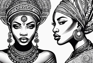 African deities tattoo idea