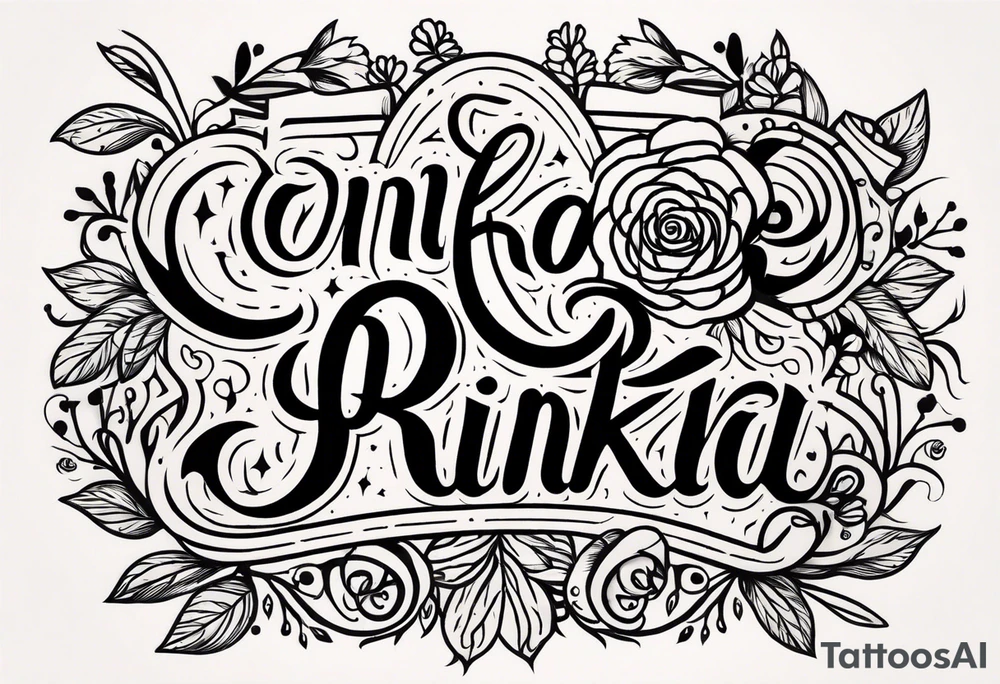 Anika Rose in vintage lettering tattoo idea