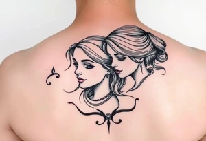 Mother two daughter tattoo idea