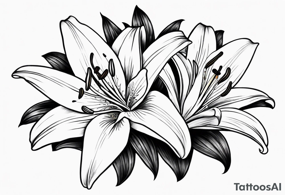 Small lily tattoo idea