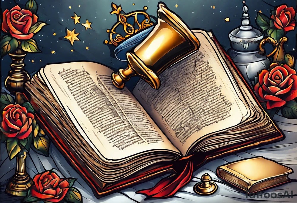 open book tattoo idea