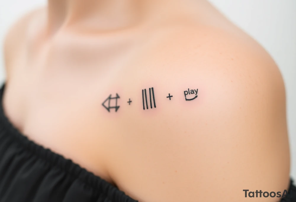 Travel, play, pause, stop, rewind tattoo idea