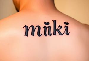 "miki" in tiktok style tattoo idea
