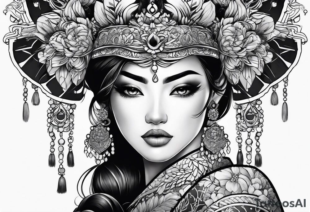 woman with big boobs tattoo idea