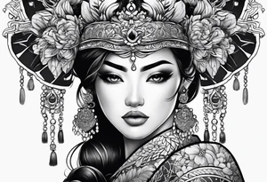 woman with big boobs tattoo idea