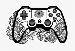 gamepad, coin, samoa tattoo idea