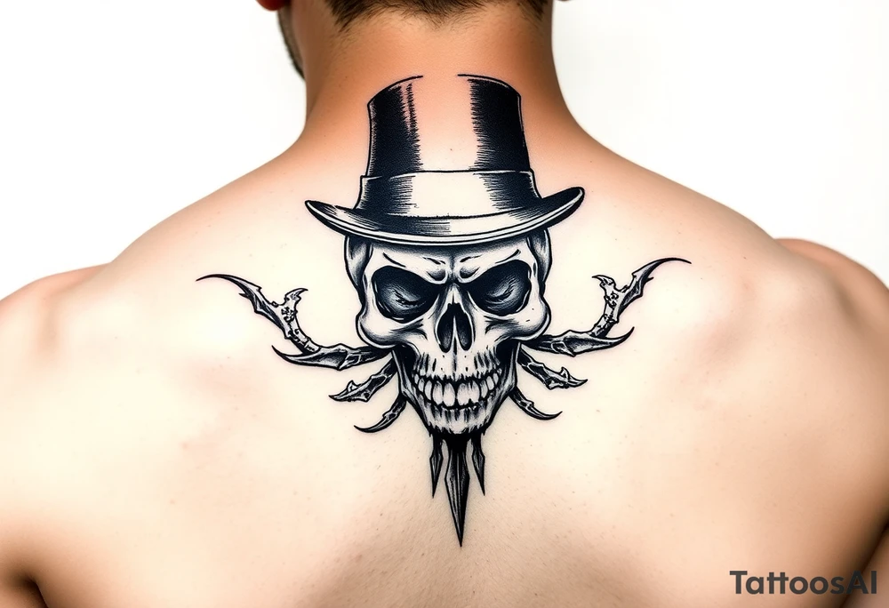 voodoo skull, top hat, tattoo idea