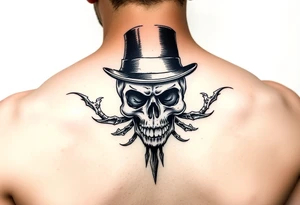 voodoo skull, top hat, tattoo idea