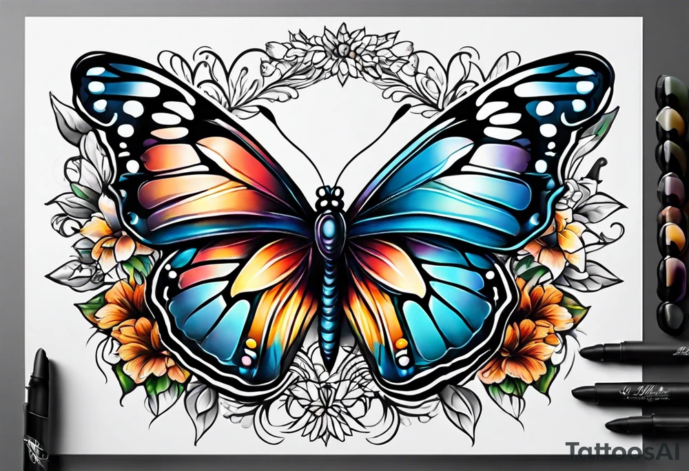 Butterflies tattoo idea