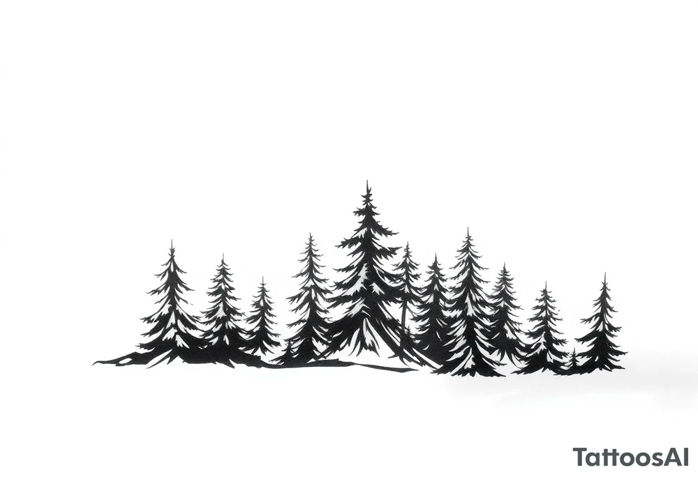 Coniferouse formstabil silhouette forearm tattoo tattoo idea