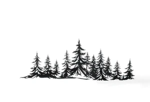 Coniferouse formstabil silhouette forearm tattoo tattoo idea