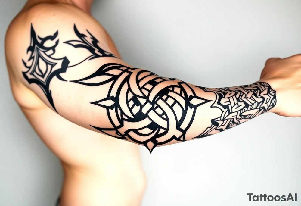 tibetan endless knot tattoo idea