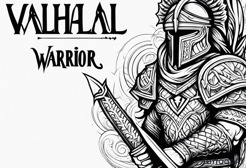 Valhalla  warrior soldier tattoo idea