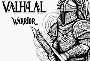 Valhalla  warrior soldier tattoo idea