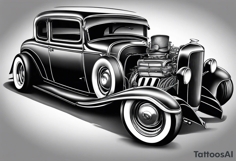 Rat rod tattoo idea