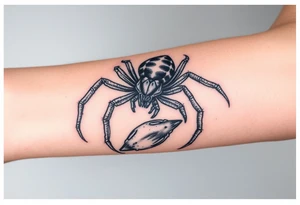 Spider wrapped its prey tattoo idea