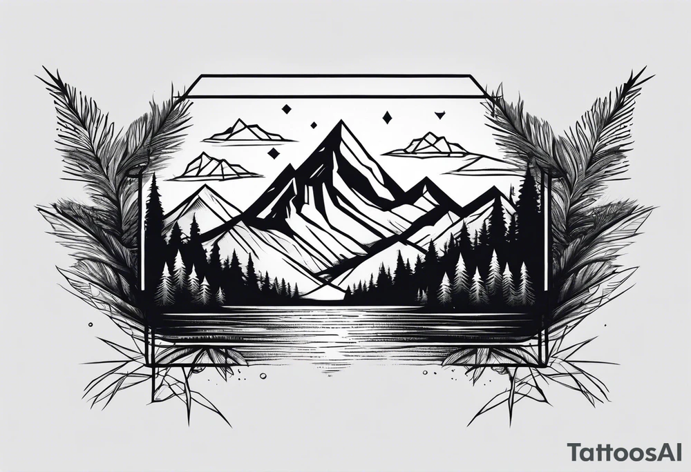 mountains for forearm tattoo idea