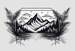 mountains for forearm tattoo idea