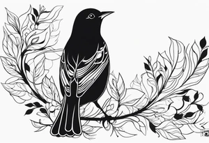 Create a blackbird that does not look similar to all the other blackbirds you’ve created tattoo idea