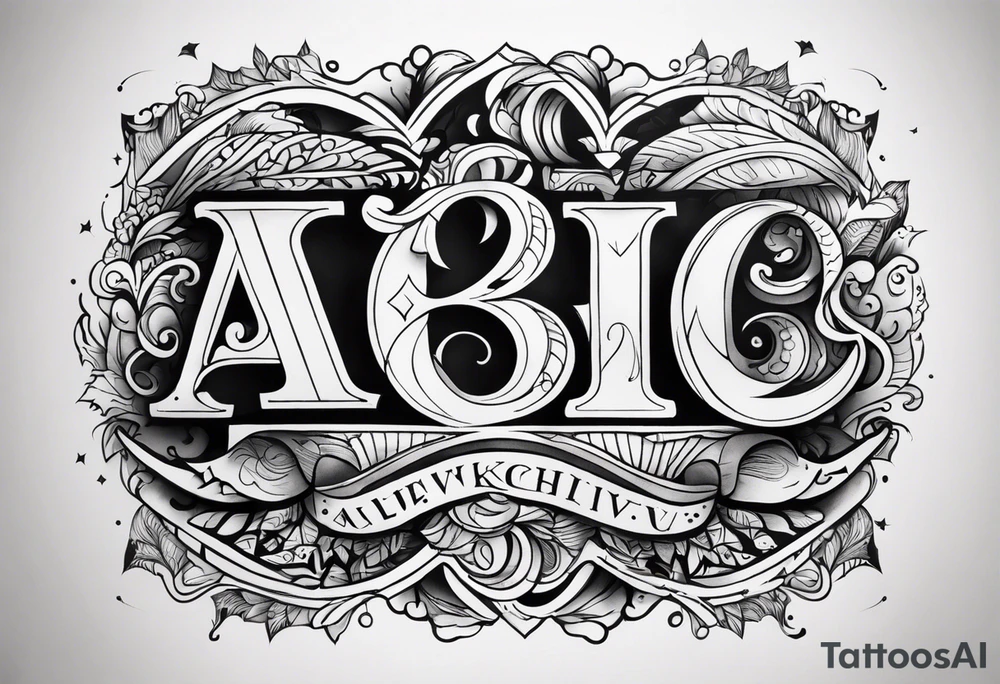 abcdefghijklmnopqrstuvwxyz tattoo idea