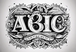 abcdefghijklmnopqrstuvwxyz tattoo idea
