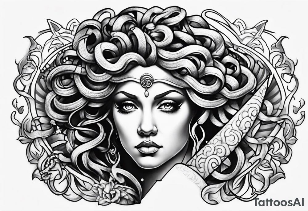 Medusa sexy tattoo idea