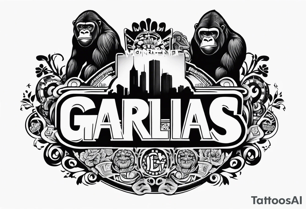 Jimenez with money gorillas tattoo idea