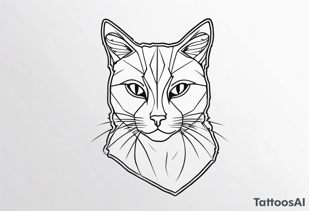 Black cat tattoo idea
