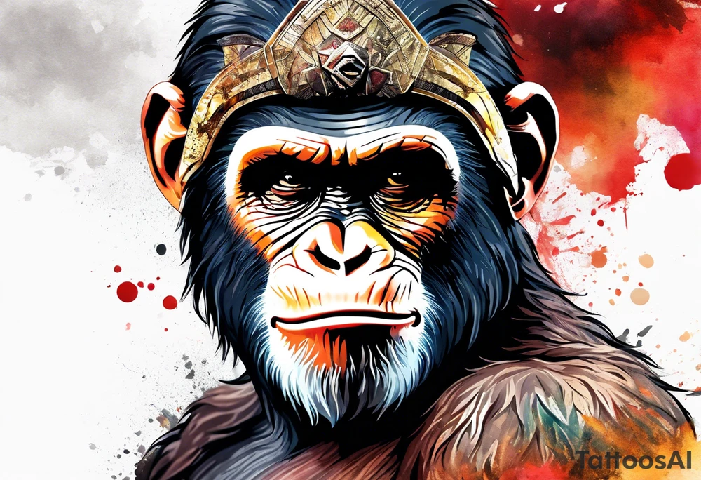 Caesar from the movie planet of the apes tattoo idea