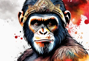 Caesar from the movie planet of the apes tattoo idea