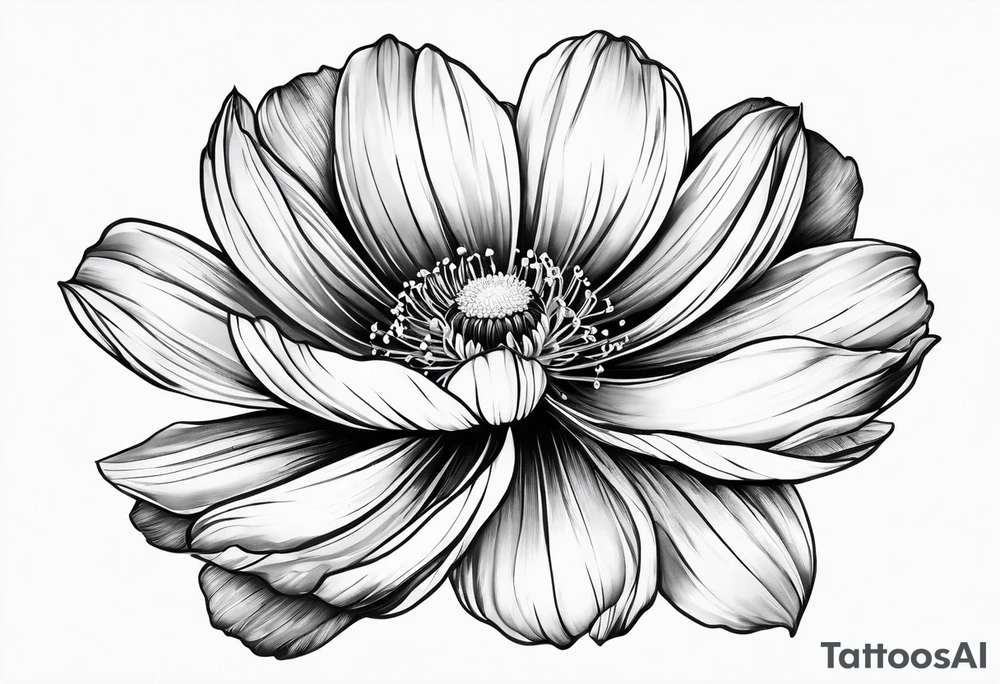 cosmos flower tattoo idea