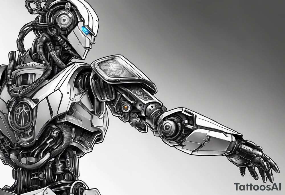 Robotic Cyber criminal tattoo idea