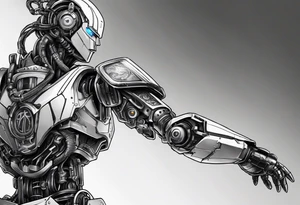 Robotic Cyber criminal tattoo idea