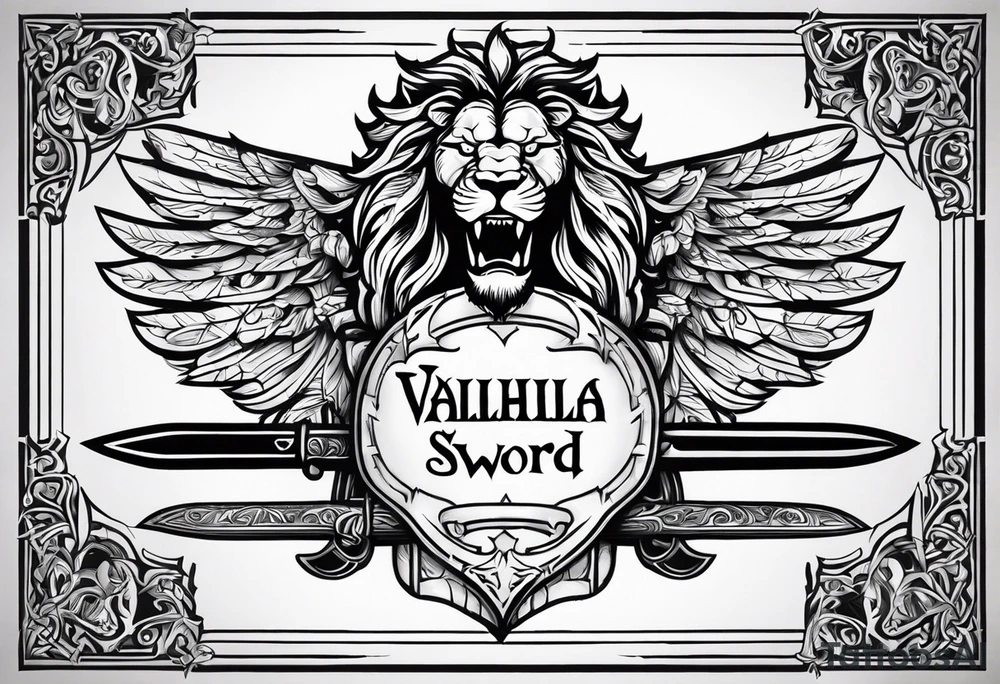 Valhalla lion sword sta tattoo idea