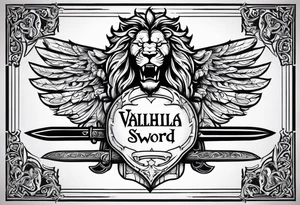 Valhalla lion sword sta tattoo idea