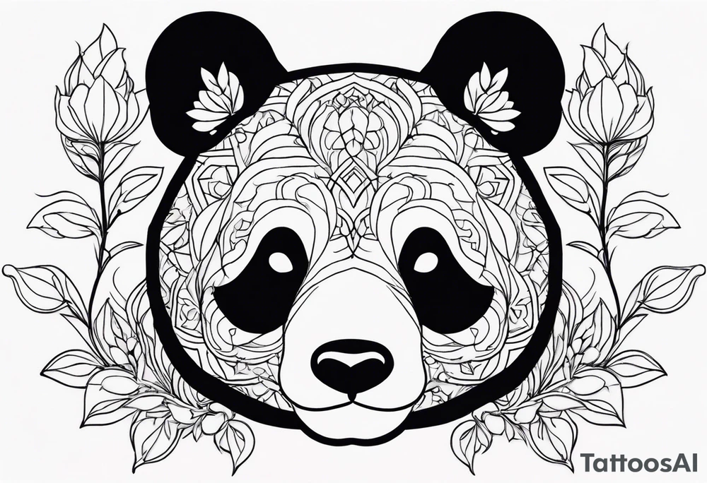 Two Pandas in Love tattoo idea