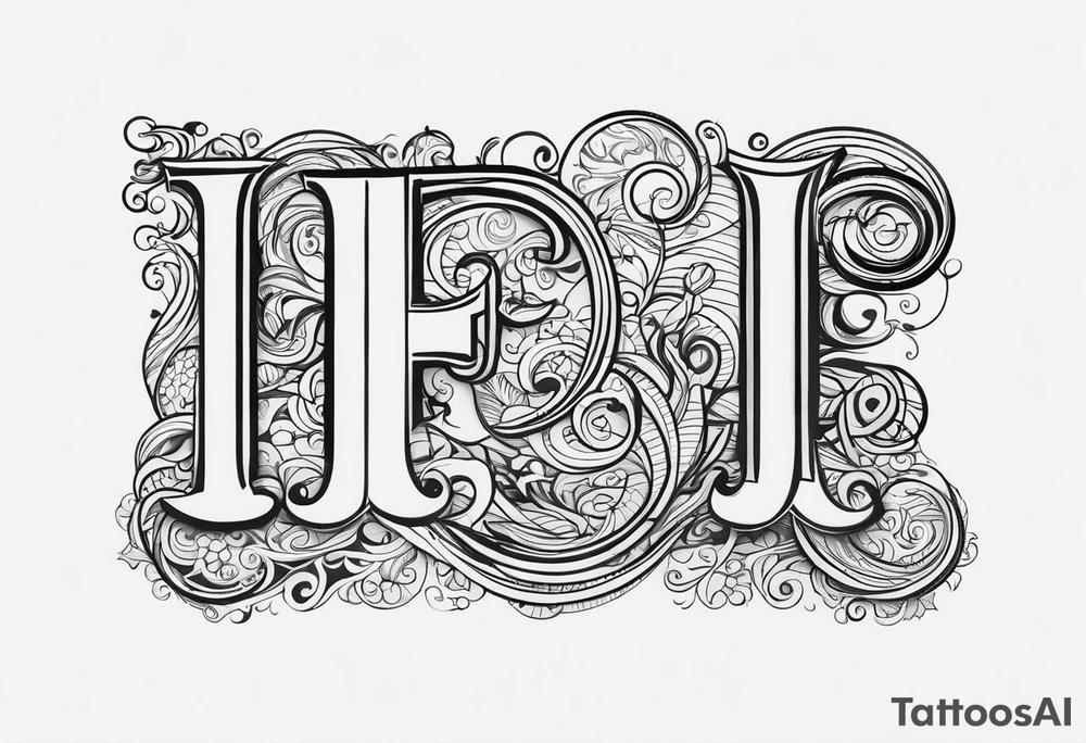 Lee in curly font tattoo idea