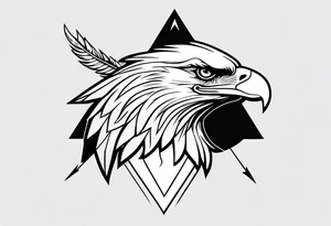 Arrow with the arrow head a bald eagle tattoo idea