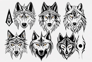 wolfs head tattoo idea