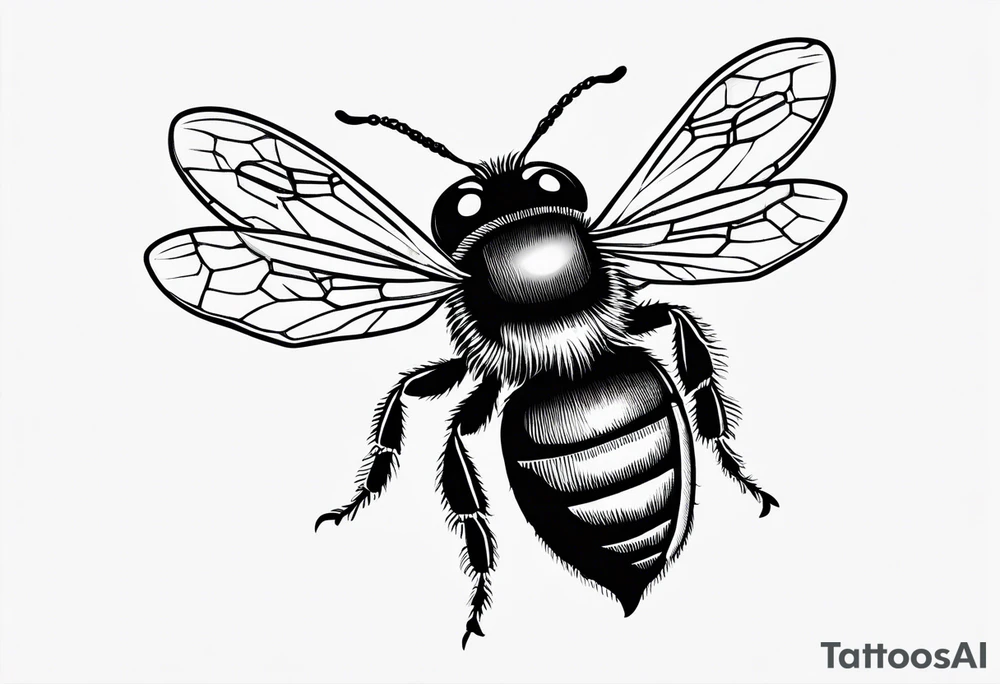 a very small bee tattoo idea