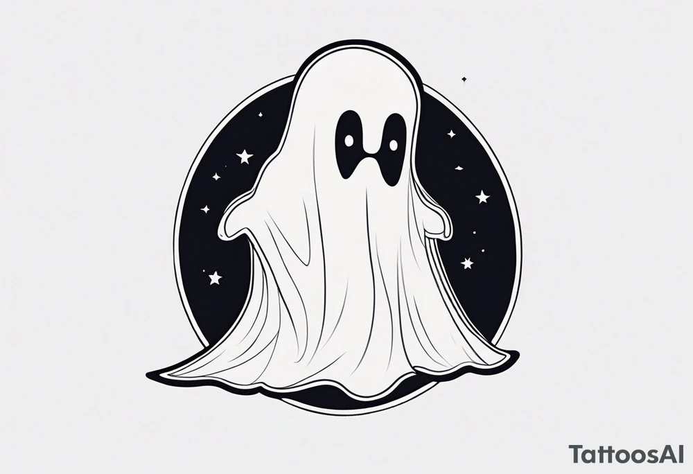Cute ghost tattoo design tattoo idea