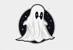 Cute ghost tattoo design tattoo idea