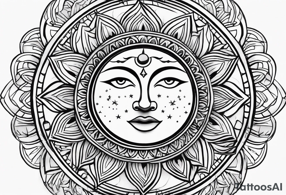 minimalist
sun tattoo idea