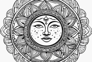 minimalist
sun tattoo idea